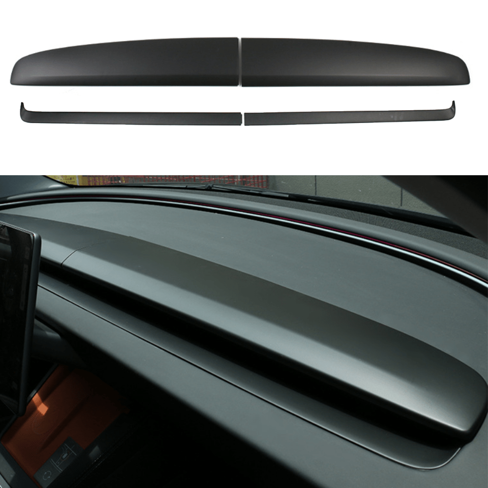 Split Dashboard Cover & Dashboard Air Outlet Cover (Carbon Fiber Pattern ABS) for Tesla Model 3 Highland 2024+ - T-Launch