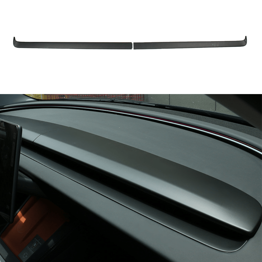 Split Dashboard Cover & Dashboard Air Outlet Cover (Carbon Fiber Pattern ABS) for Tesla Model 3 Highland 2024+ - T-Launch