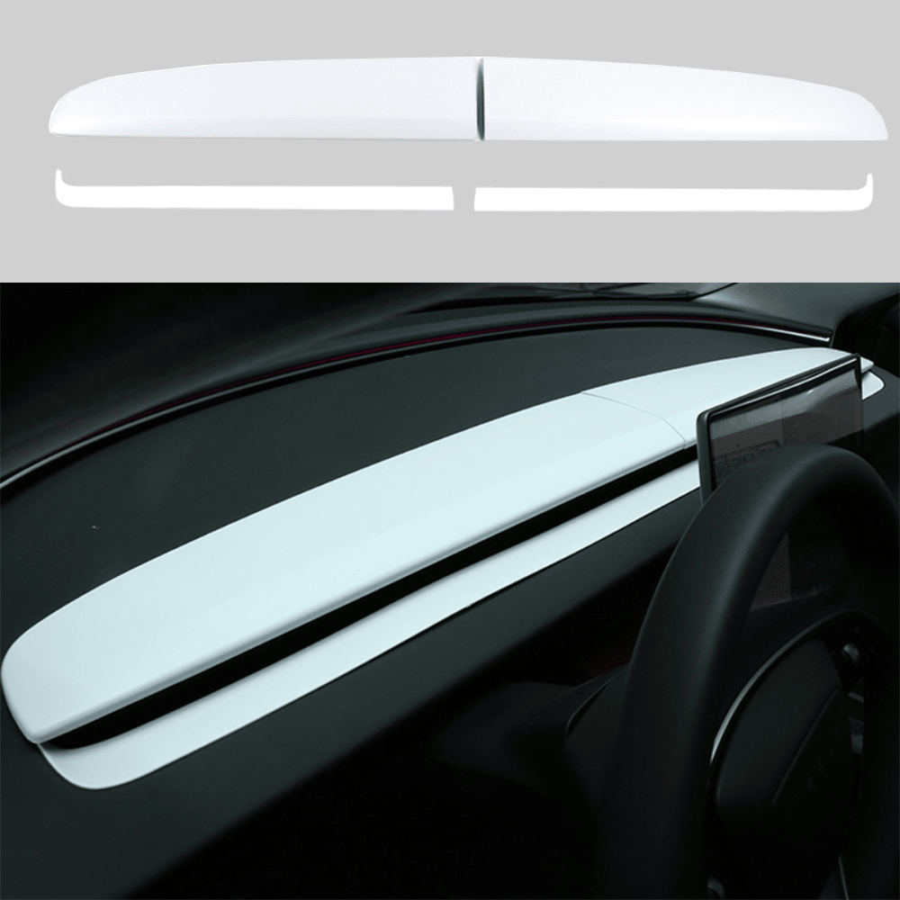 Split Dashboard Cover & Dashboard Air Outlet Cover (Carbon Fiber Pattern ABS) for Tesla Model 3 Highland 2024+ - T-Launch