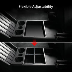 Split Lower Center Console Storage Tray with Cup Holder for Cybertruck - T-Launch