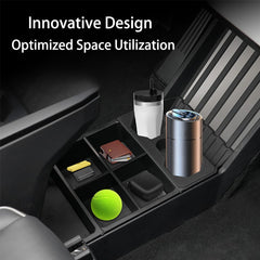 Split Lower Center Console Storage Tray with Cup Holder for Cybertruck - T-Launch