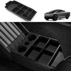 Split Lower Center Console Storage Tray with Cup Holder for Cybertruck - T-Launch