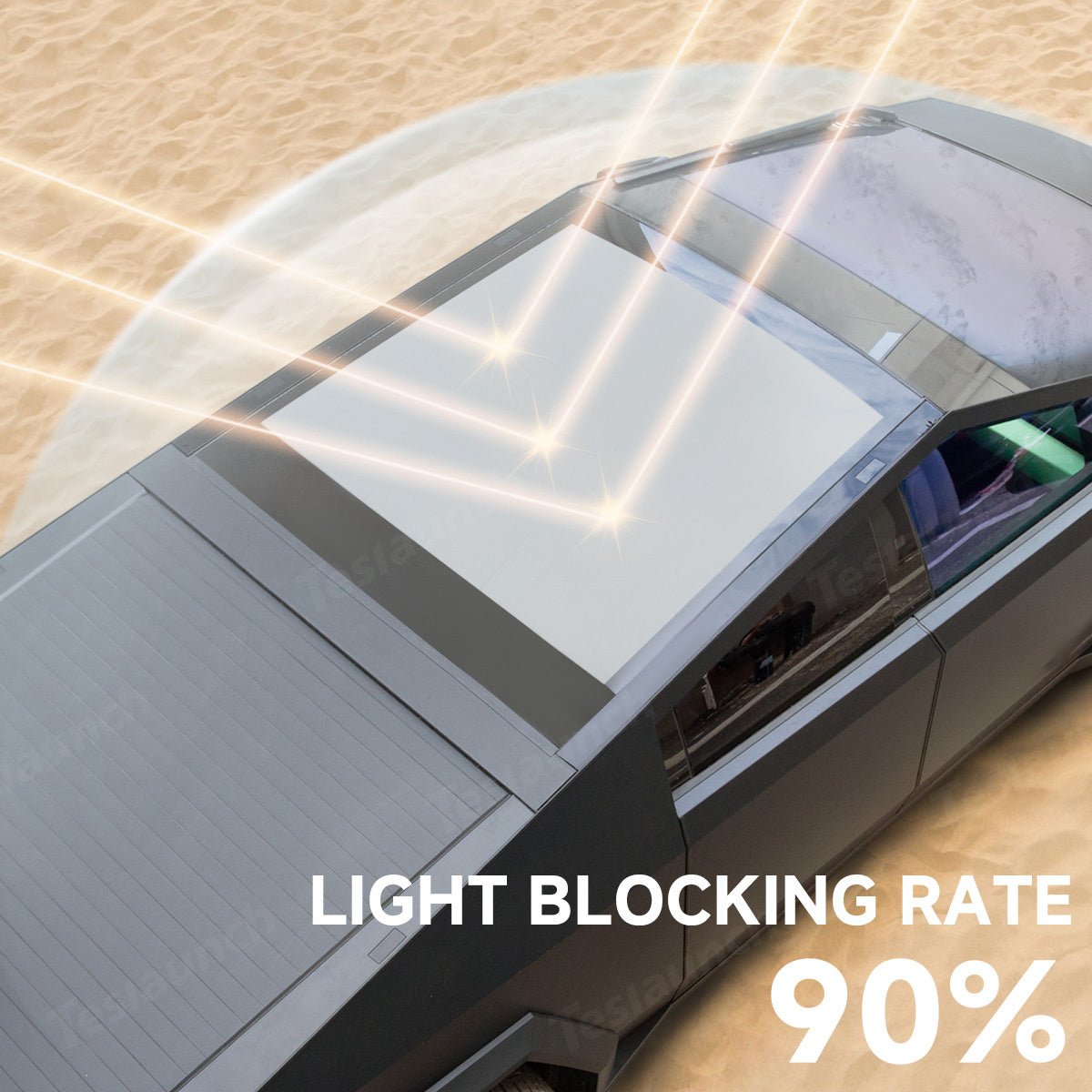 Split Nano Ice Crystal Glass Roof Sunshade for Cybertruck (2 PCS) - T-Launch