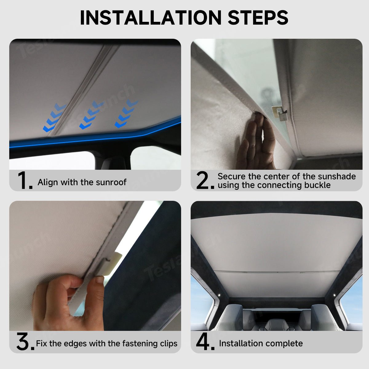Split Nano Ice Crystal Glass Roof Sunshade for Cybertruck (2 PCS) - T-Launch