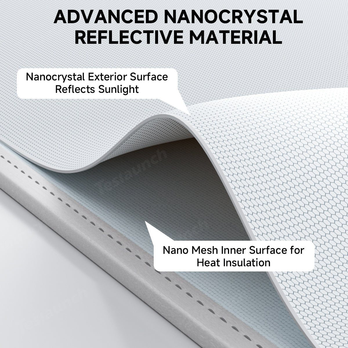 Split Nano Ice Crystal Glass Roof Sunshade for Cybertruck (2 PCS) - T-Launch