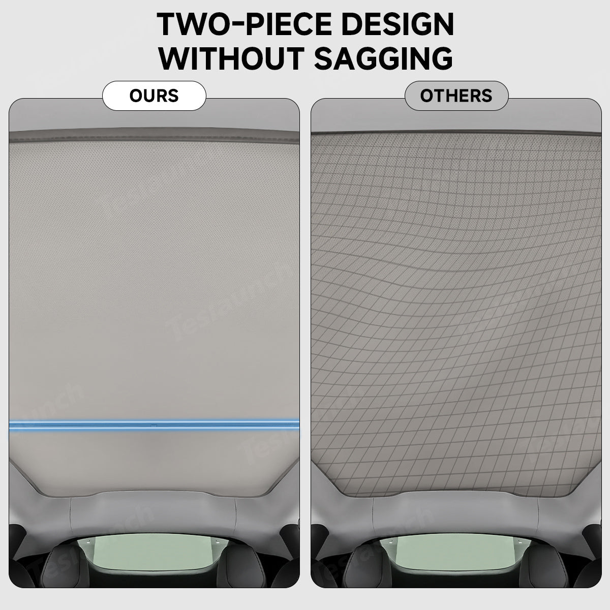 Split Nano Ice Crystal Glass Roof Sunshade for Tesla Model Y Juniper 2025+ - T-Launch