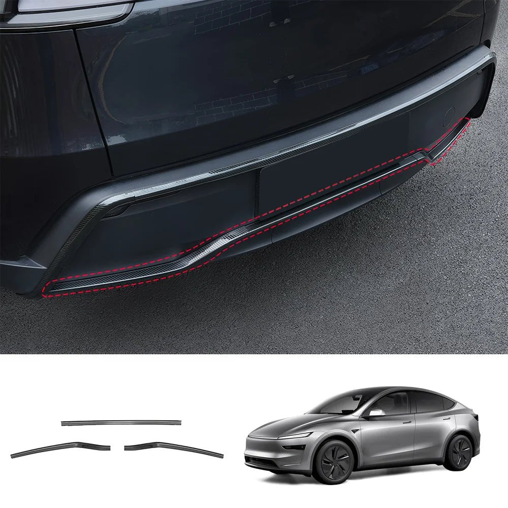 Stainless Steel Front & Rear Bumper Protector Trim for Tesla Model Y Juniper 2025+ - T-Launch