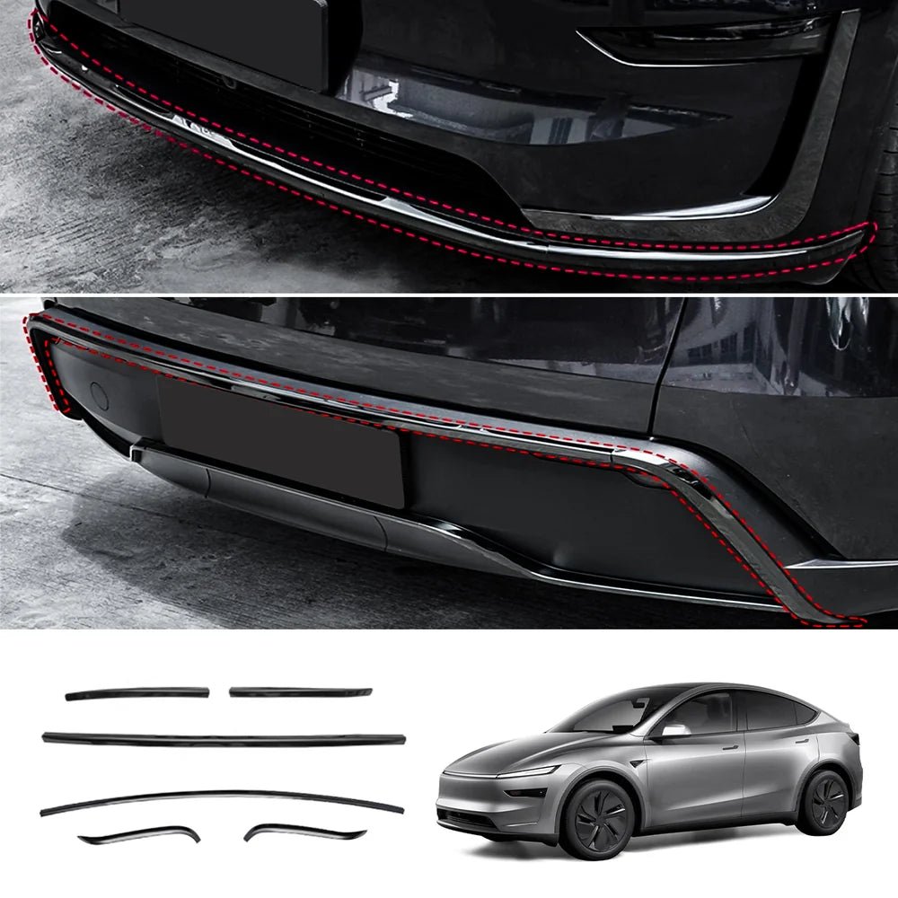 Stainless Steel Front & Rear Bumper Protector Trim for Tesla Model Y Juniper 2025+ - T-Launch