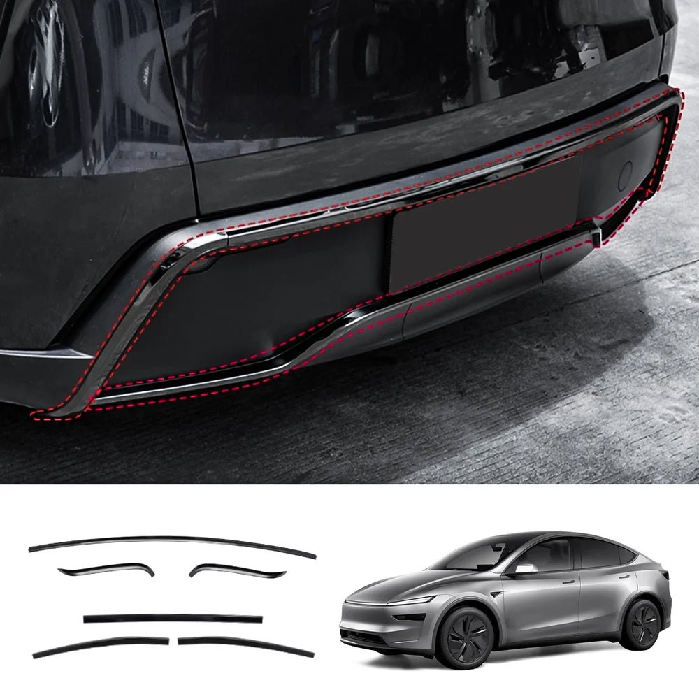 Stainless Steel Front & Rear Bumper Protector Trim for Tesla Model Y Juniper 2025+ - T-Launch