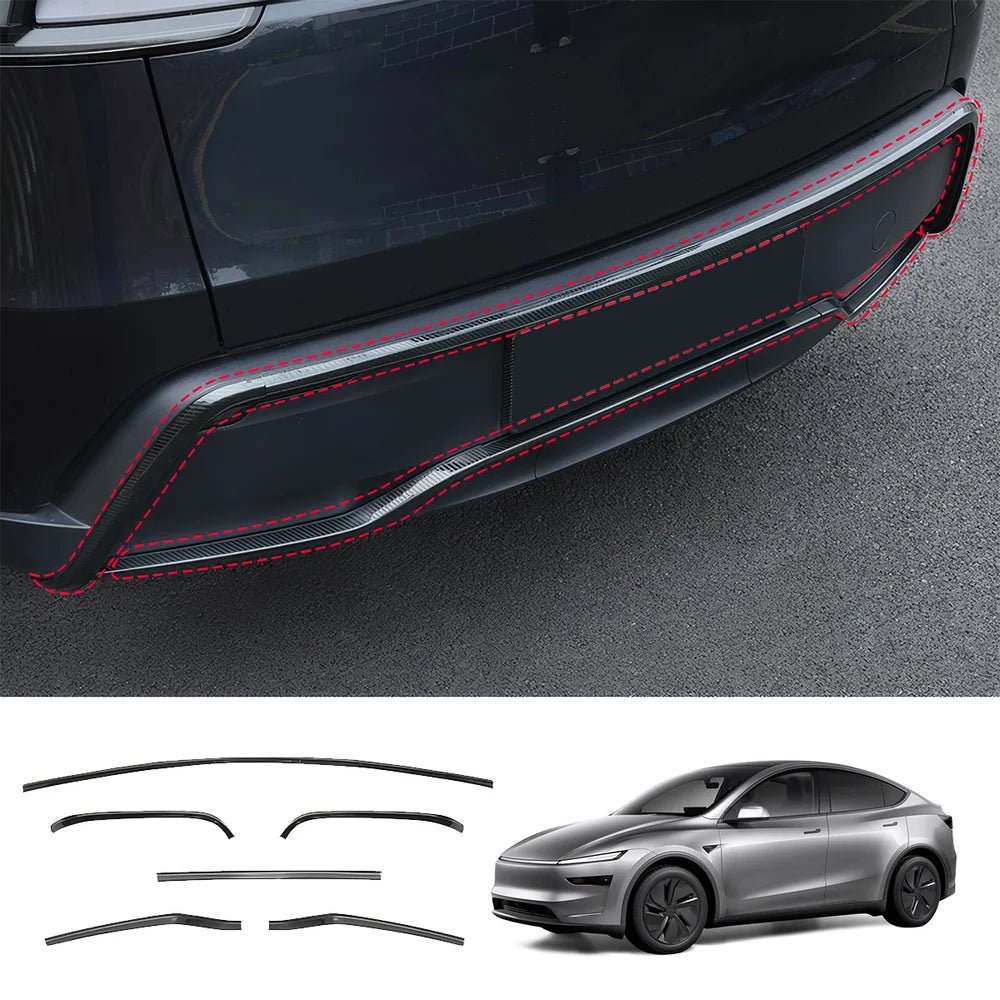 Stainless Steel Front & Rear Bumper Protector Trim for Tesla Model Y Juniper 2025+ - T-Launch