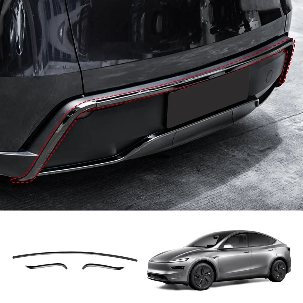 Stainless Steel Front & Rear Bumper Protector Trim for Tesla Model Y Juniper 2025+ - T-Launch