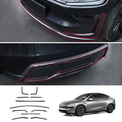 Stainless Steel Front & Rear Bumper Protector Trim for Tesla Model Y Juniper 2025+ - T-Launch