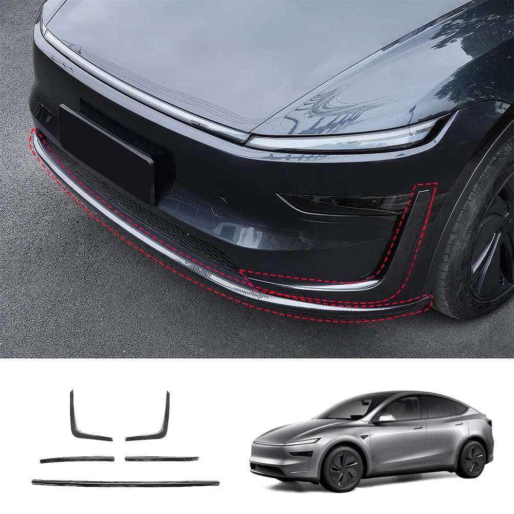 Stainless Steel Front & Rear Bumper Protector Trim for Tesla Model Y Juniper 2025+ - T-Launch