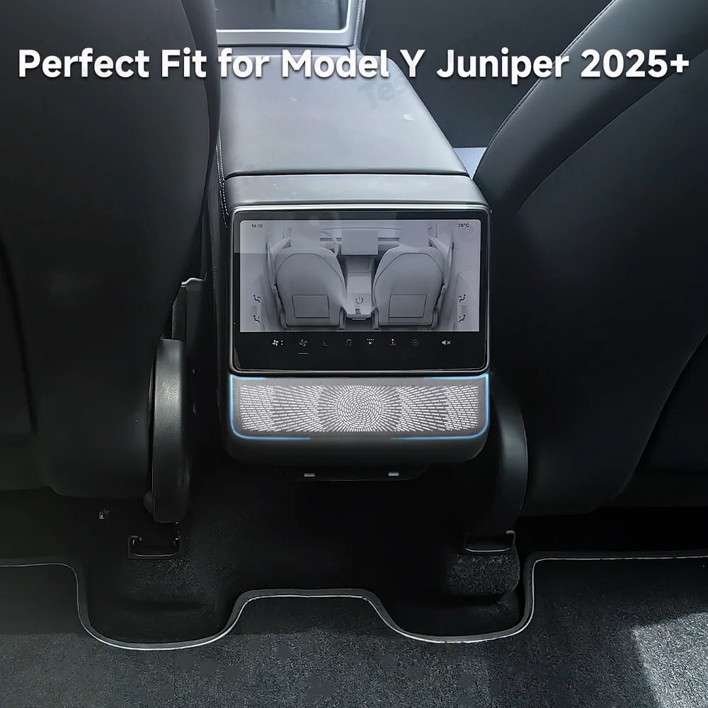Stainless Steel Rear Console Vent Cover for Tesla Model Y Juniper 2025+ - T-Launch