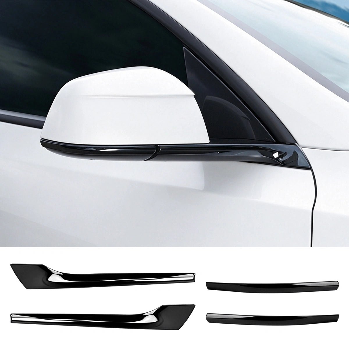 Stainless Steel Side Mirror Anti-Scratch Edge Protector Trim for Tesla Model Y Juniper 2025+/Model Y L 2026+ - T-Launch