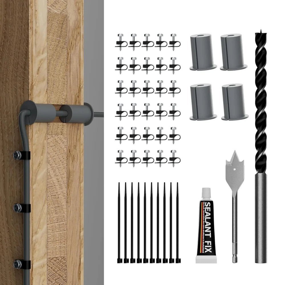 Starlink Cable Routing Kit with Wall Pass-Through Grommet – 1" Drill Bit Included for Gen 2/3 Dish & Mini Ethernet - T-Launch