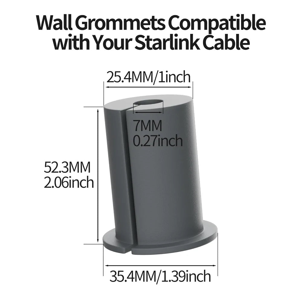 Starlink Cable Routing Kit with Wall Pass-Through Grommet – 1" Drill Bit Included for Gen 2/3 Dish & Mini Ethernet - T-Launch
