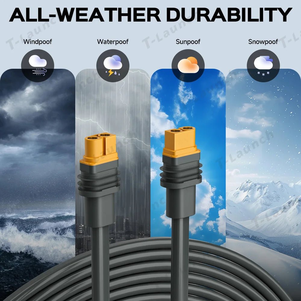 Starlink Gen 3 Performance XT60 12AWG Heavy-Duty Extension Cable - 10FT/3M - T-Launch