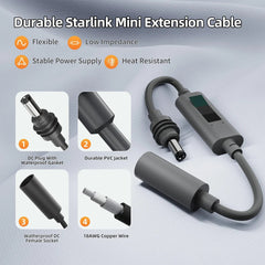 Starlink Mini & Gen 3 DC to DC Female Adapter with Real-Time Display - T-Launch