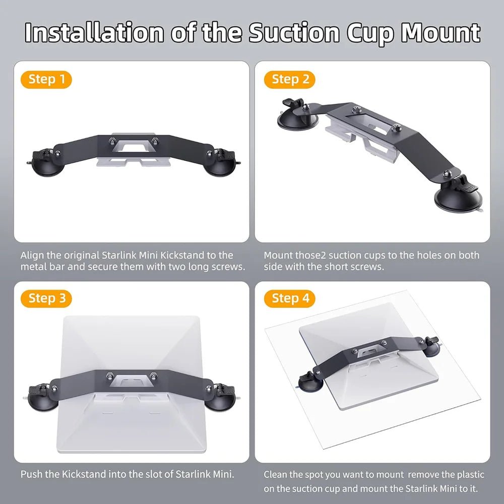 Starlink Mini Suction Mount for Windows & Sunroofs - T-Launch