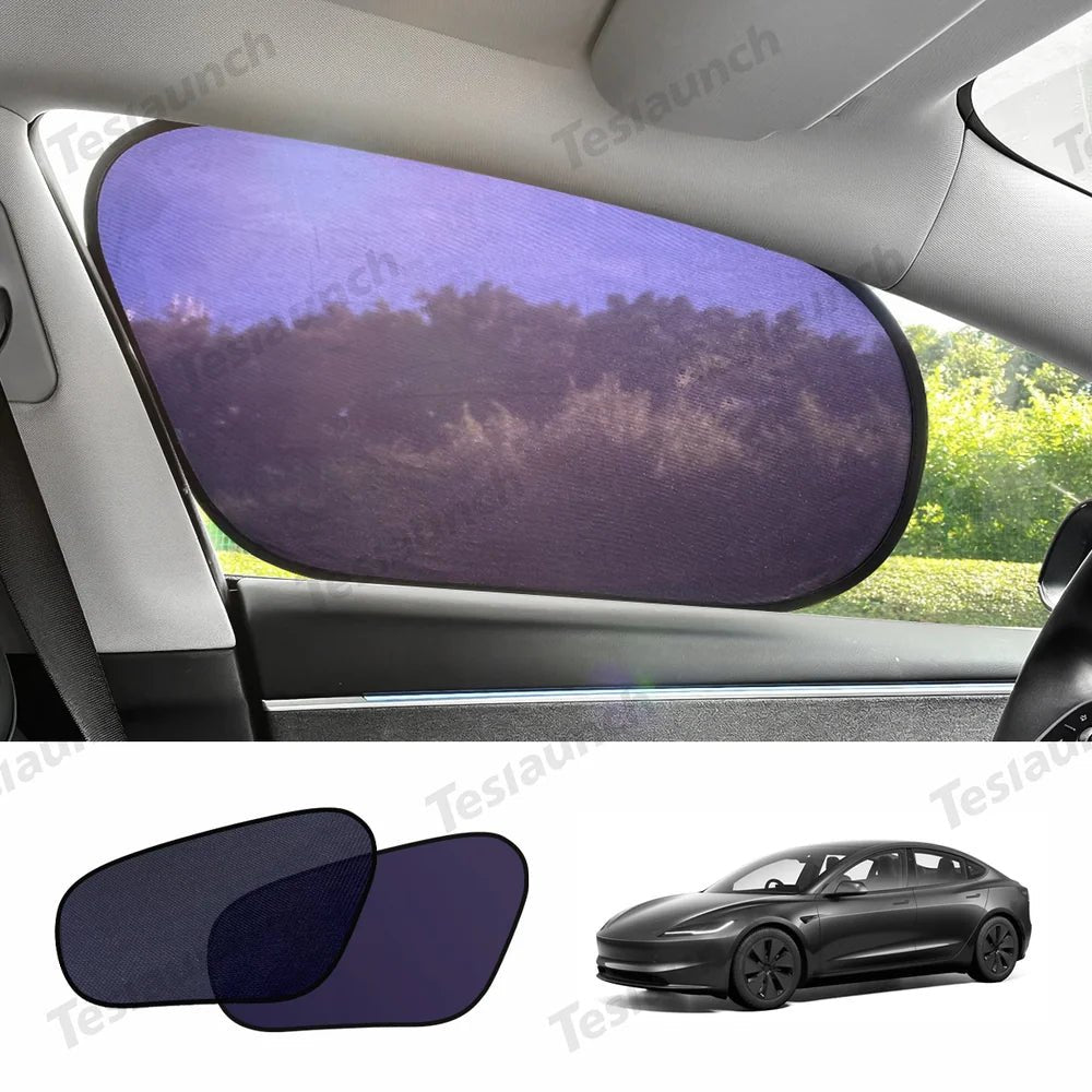 Static Cling Mesh Insulated Side Window Sunshade For Tesla Model 3 - T-Launch