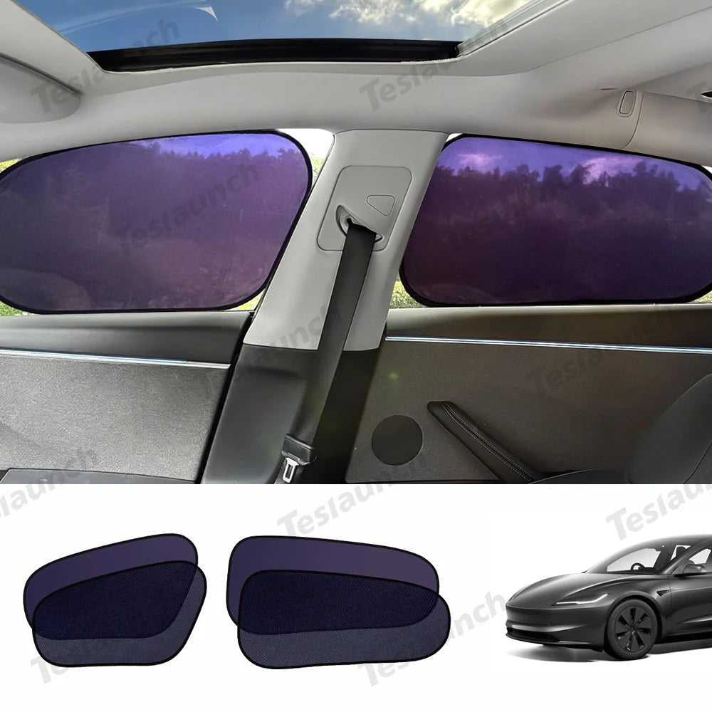 Static Cling Mesh Insulated Side Window Sunshade For Tesla Model 3 - T-Launch