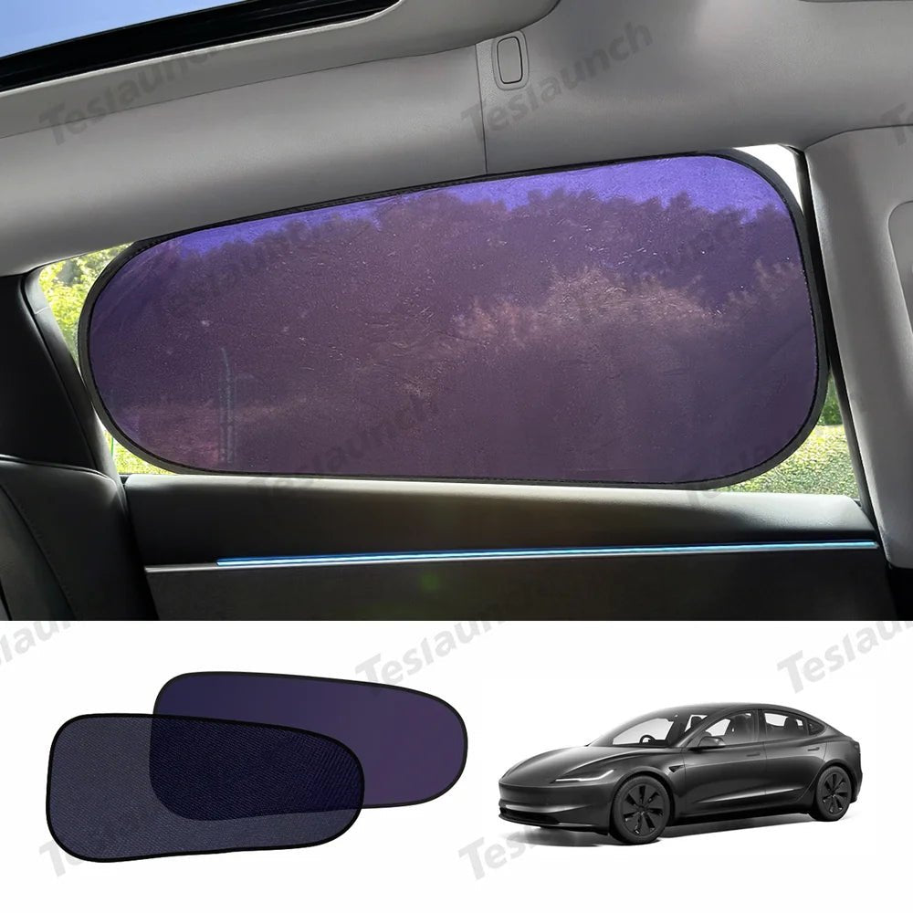 Static Cling Mesh Insulated Side Window Sunshade For Tesla Model 3 - T-Launch