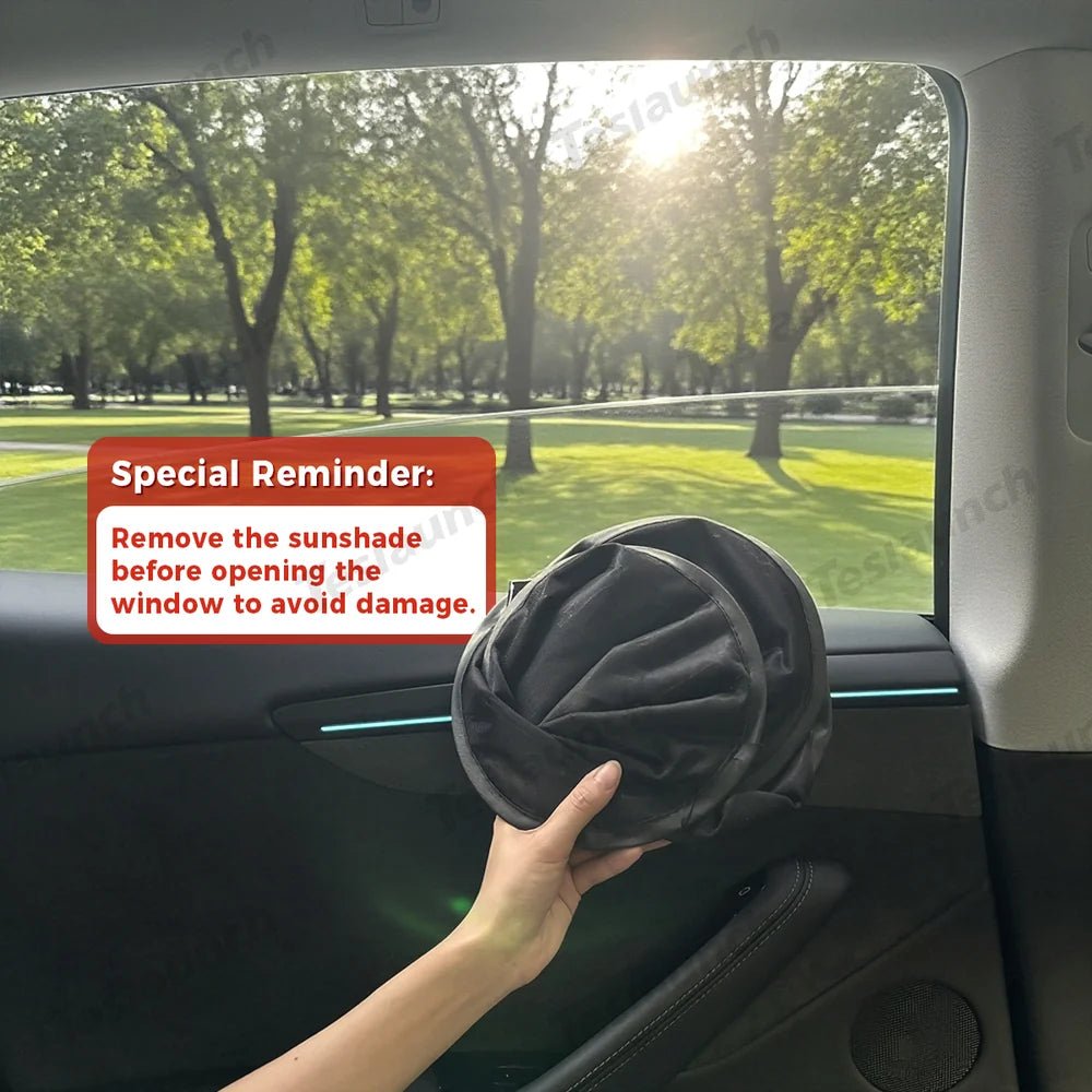 Static Cling Mesh Insulated Side Window Sunshade For Tesla Model 3 - T-Launch