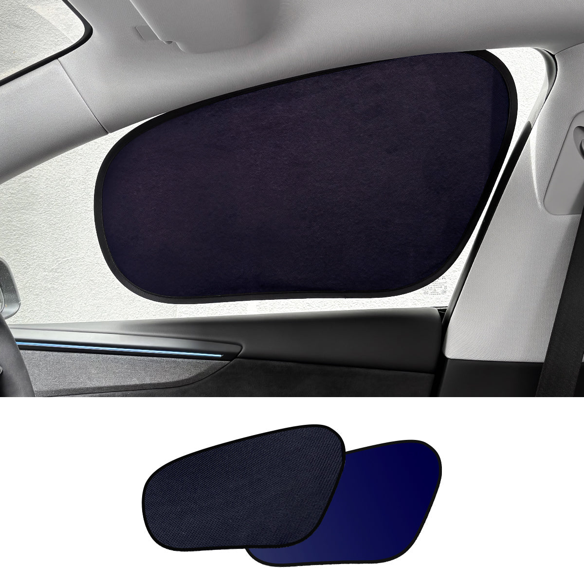 Static Cling Mesh Insulated Side Window Sunshade For Tesla Model 3/Y - T-Launch
