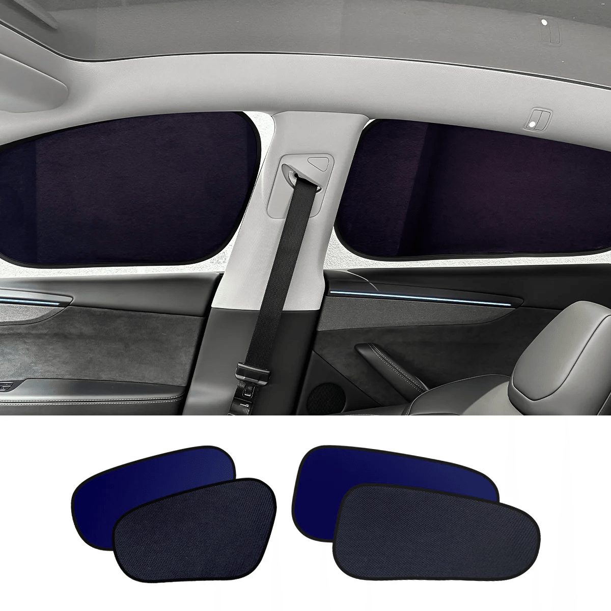 Static Cling Mesh Insulated Side Window Sunshade For Tesla Model 3/Y - T-Launch