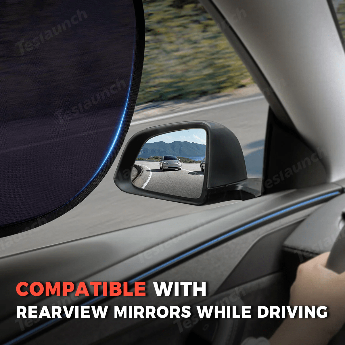 Static Cling Mesh Insulated Side Window Sunshade For Tesla Model 3/Y - T-Launch