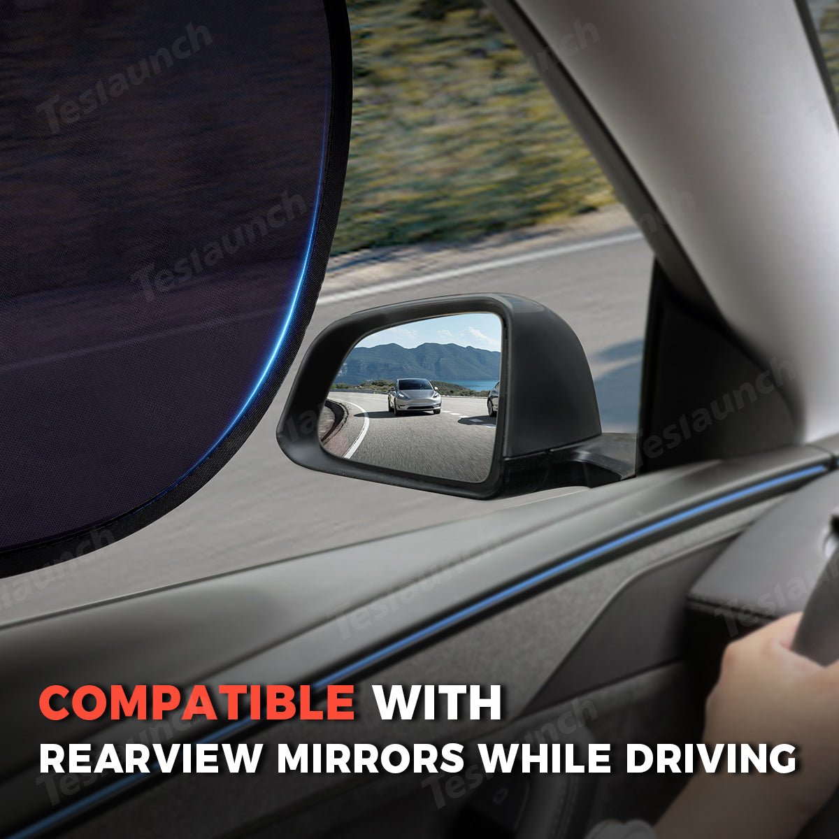 Static Cling Mesh Insulated Side Window Sunshade For Tesla Model Y - T-Launch