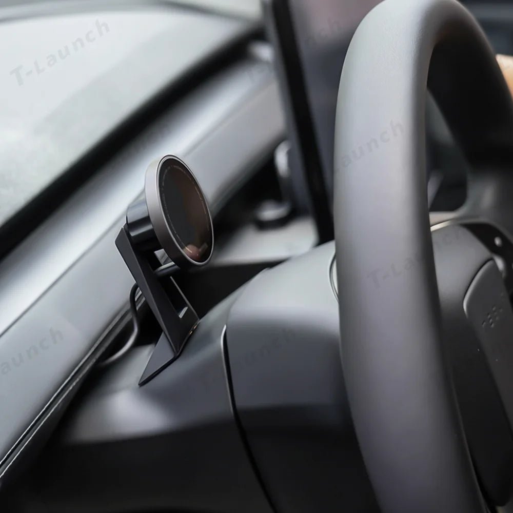 Steering Wheel Magnetic MagSafe Wireless Charging Phone Holder for Tesla Model 3 Highland Standard 2025+ - T-Launch