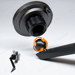 Steering Wheel Magnetic MagSafe Wireless Charging Phone Holder for Tesla Model 3 Highland Standard 2025+ - T-Launch