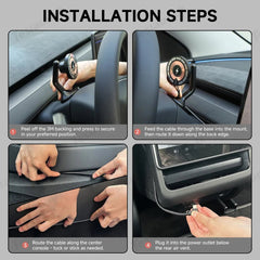 Steering Wheel Magnetic Magsafe Wireless Charging Phone Holder For Tesla Model 3/Y(2017-2025) - T-Launch