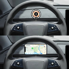 Steering Wheel Magnetic Magsafe Wireless Charging Phone Holder For Tesla Model 3/Y(2017-2025) - T-Launch