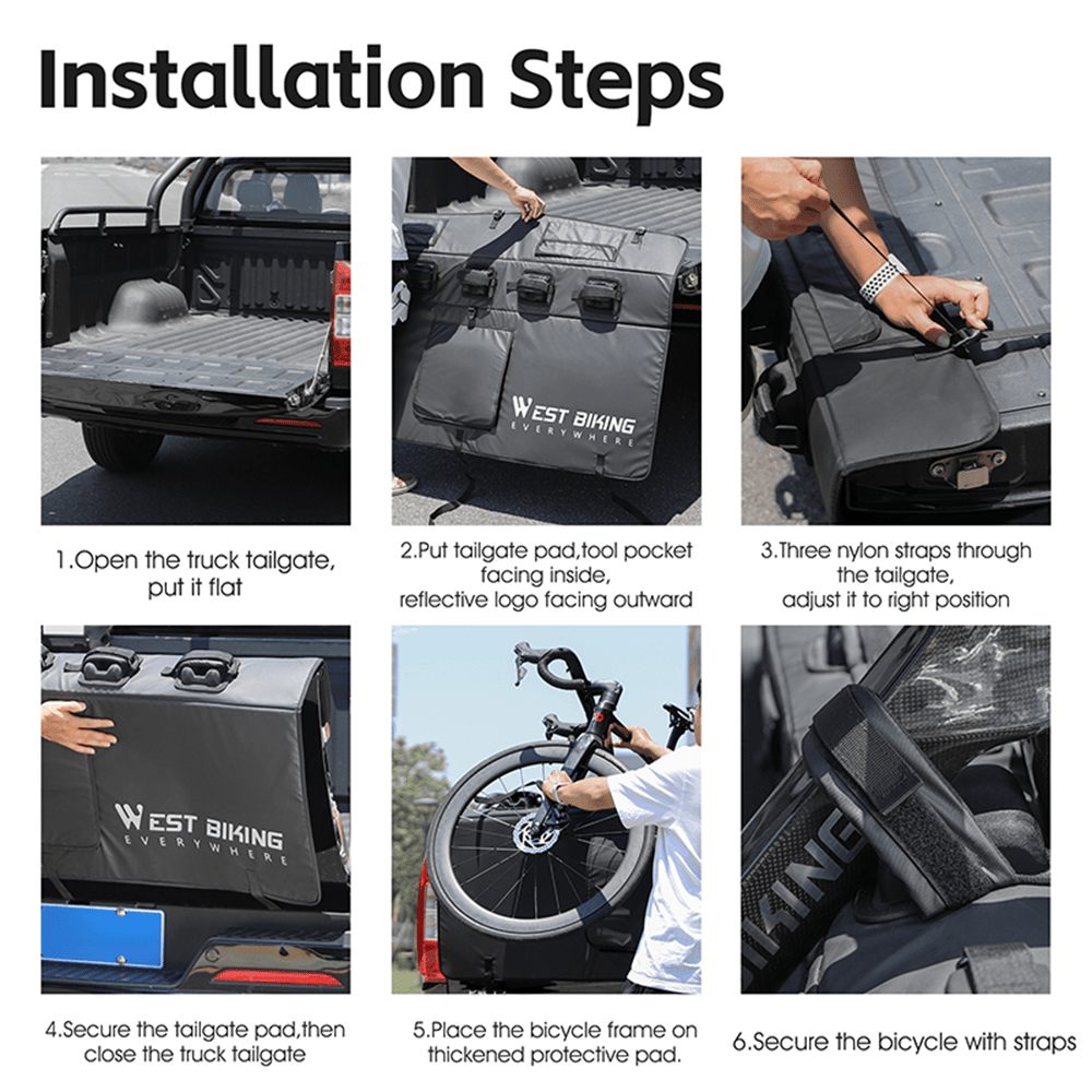 Tailgate Shield Pad with Tool Pockets for Cybertruck - T-Launch