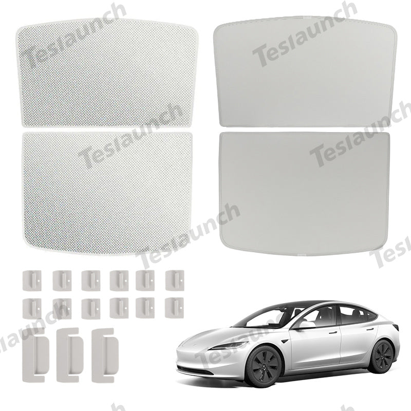 Upgrade Eingebauter reflektieren der Sonnenschirm für 2024 Model 3 Highland-Leichtes reflektieren des Silber beschichtetes Sonnen visier