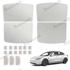 Upgrade Eingebauter reflektieren der Sonnenschirm für 2024 Model 3 Highland-Leichtes reflektieren des Silber beschichtetes Sonnen visier
