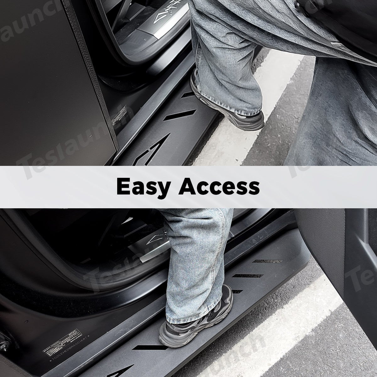Tesla Cybertruck Running Boards Side Steps - Exterior Brackets Nerf Bars - T-Launch