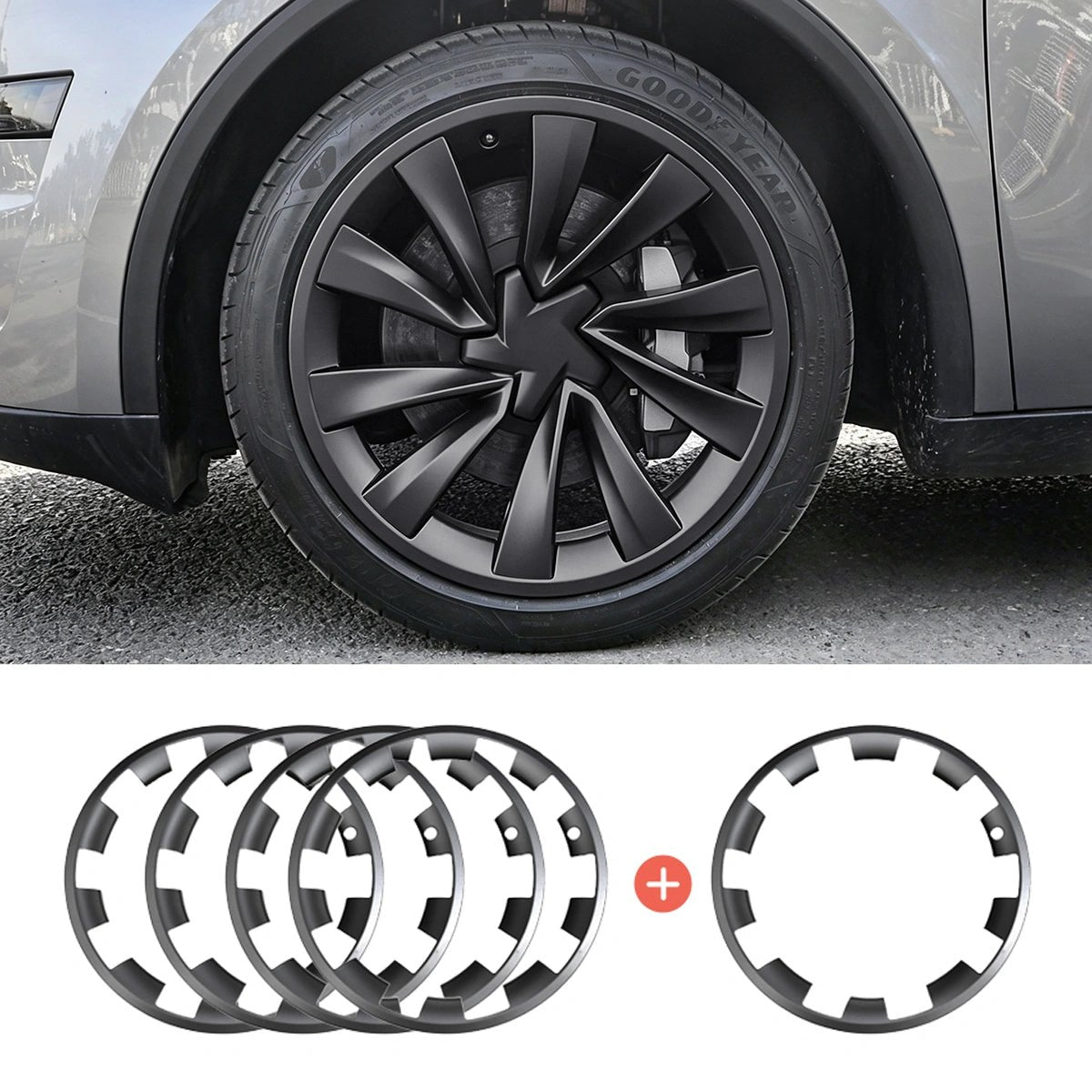 Tesla Model Y Rim Protector for 20" Induction & 21" Uberturbine Wheels - T-Launch