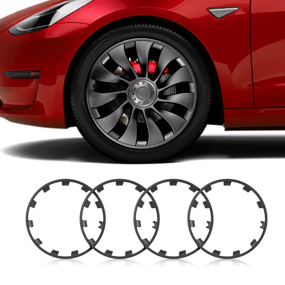 Tesla Model Y Rim Protector for 20" Induction & 21" Uberturbine Wheels - T-Launch