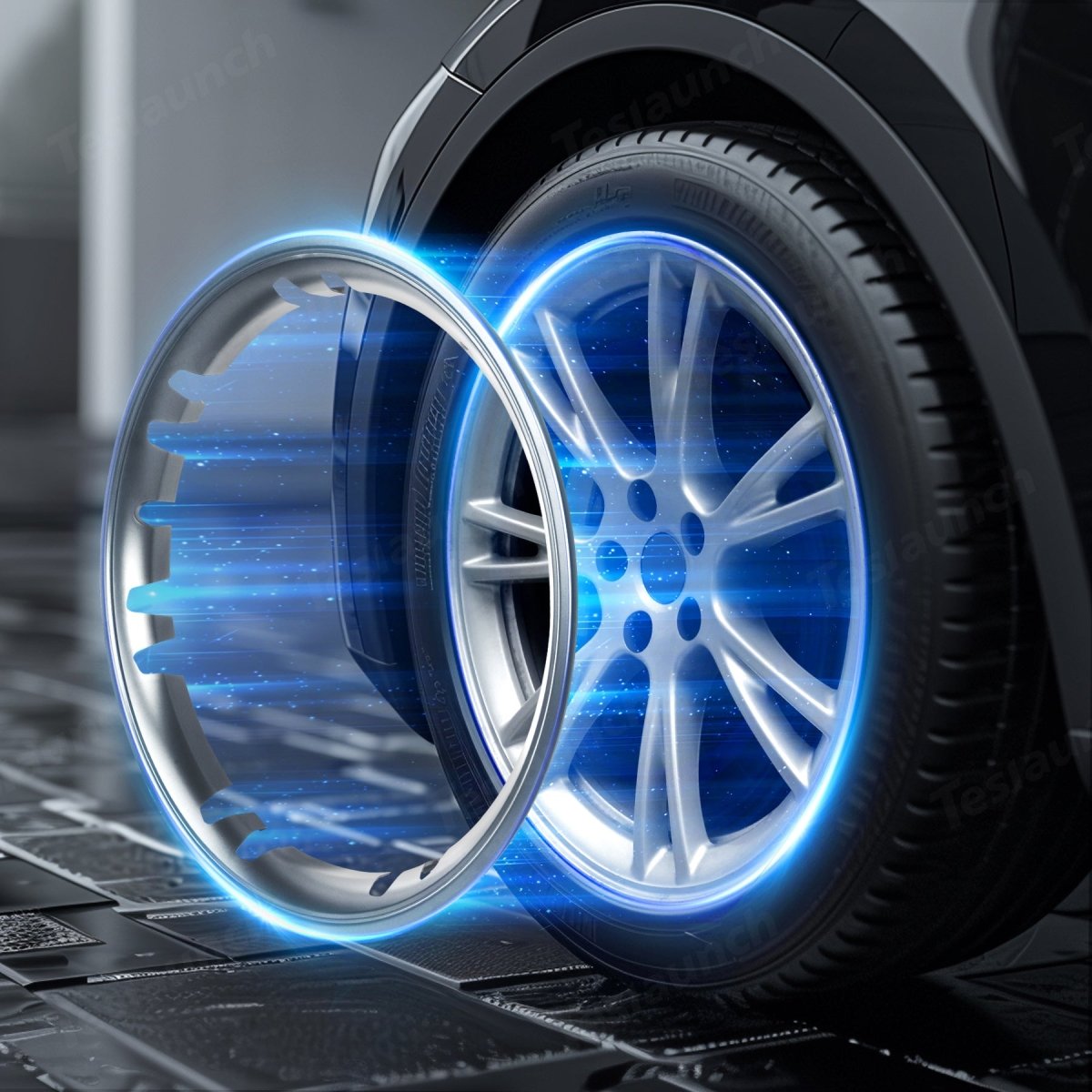 Tesla Model Y Rim Protector for 20" Induction & 21" Uberturbine Wheels - T-Launch
