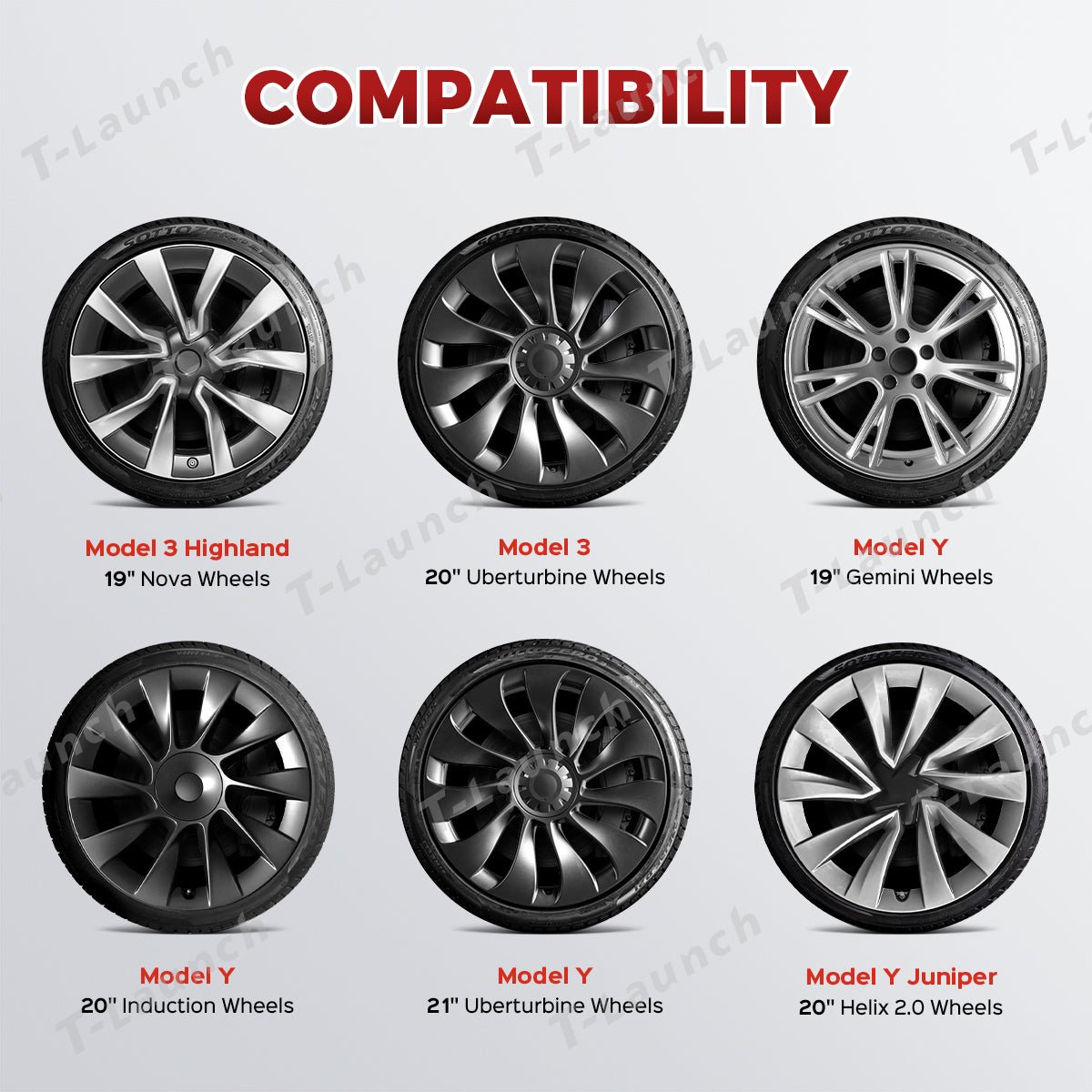Tesla Model Y Rim Protector for 20" Induction & 21" Uberturbine Wheels - T-Launch