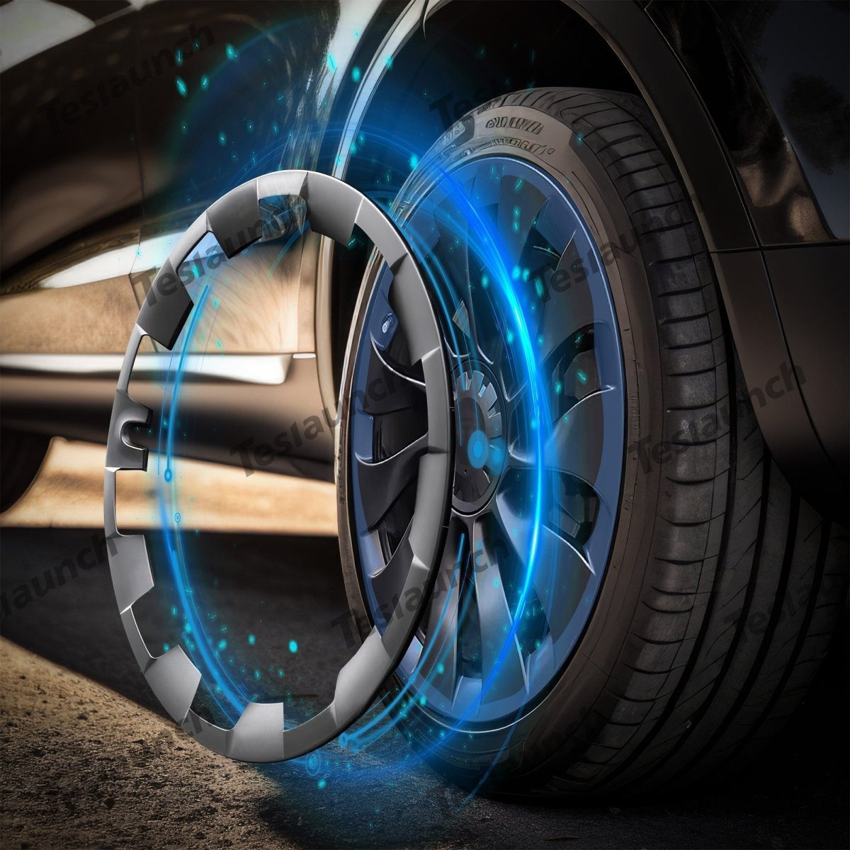 Tesla Model Y Rim Protector for 20" Induction & 21" Uberturbine Wheels - T-Launch