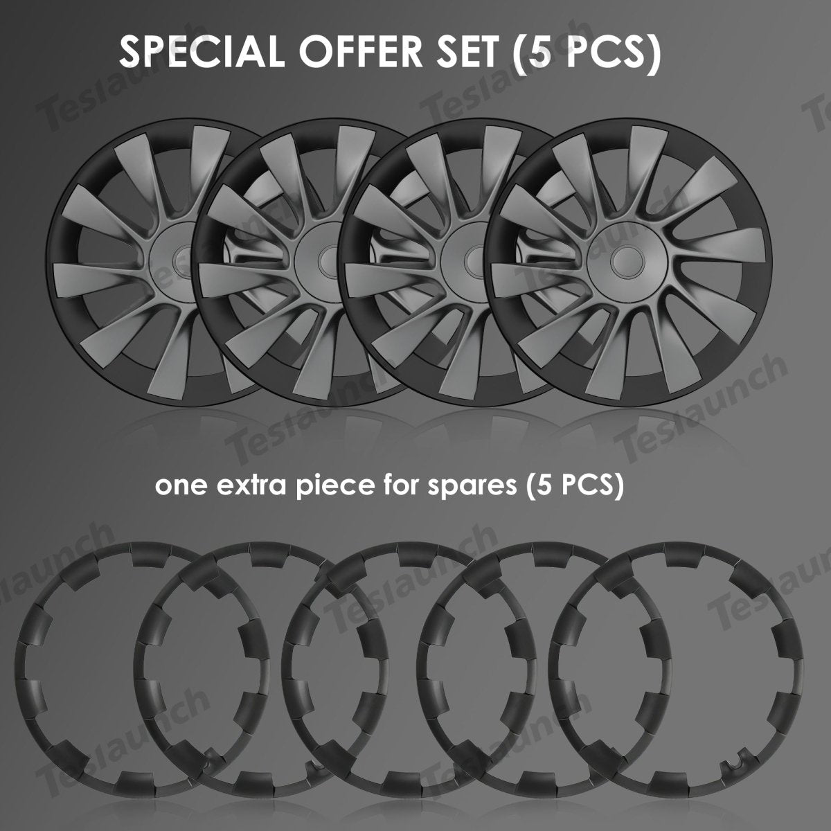 Tesla Model Y Rim Protector for 20" Induction & 21" Uberturbine Wheels - T-Launch
