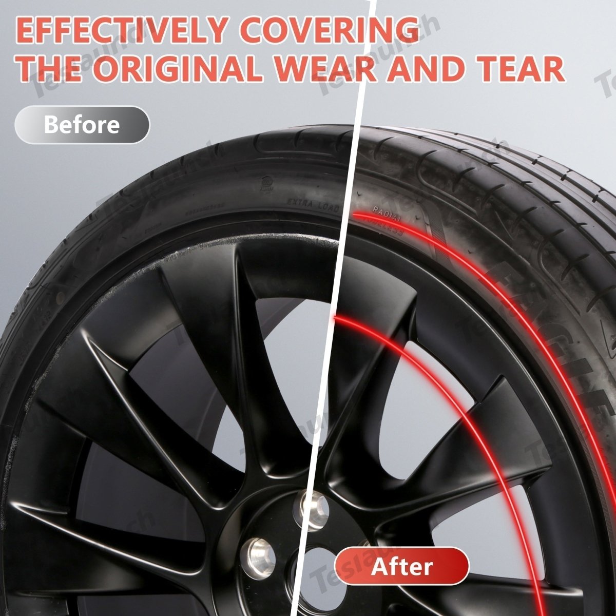 Tesla Model Y Rim Protector for 20" Induction & 21" Uberturbine Wheels - T-Launch