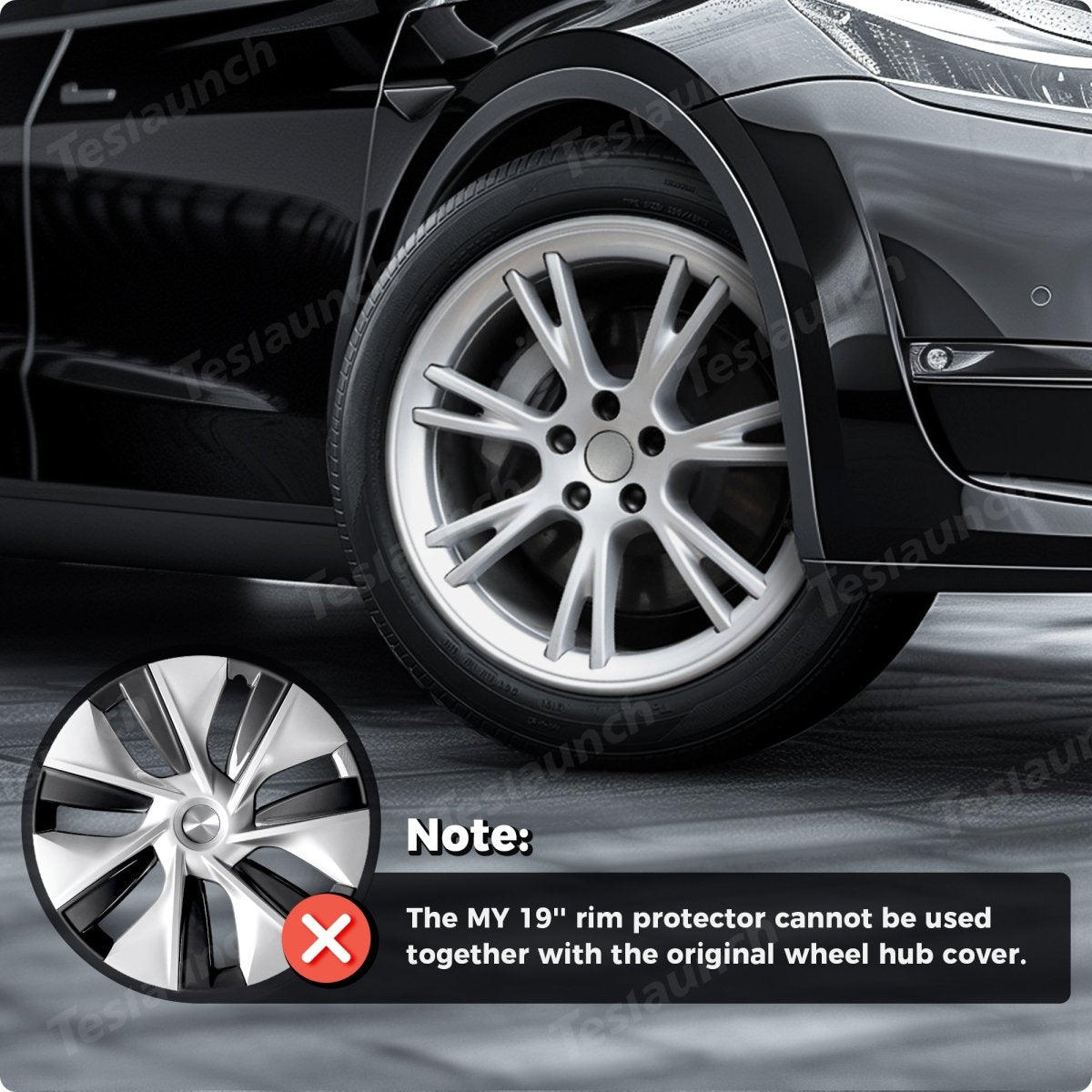 Tesla Model Y Rim Protector for 20" Induction & 21" Uberturbine Wheels - T-Launch