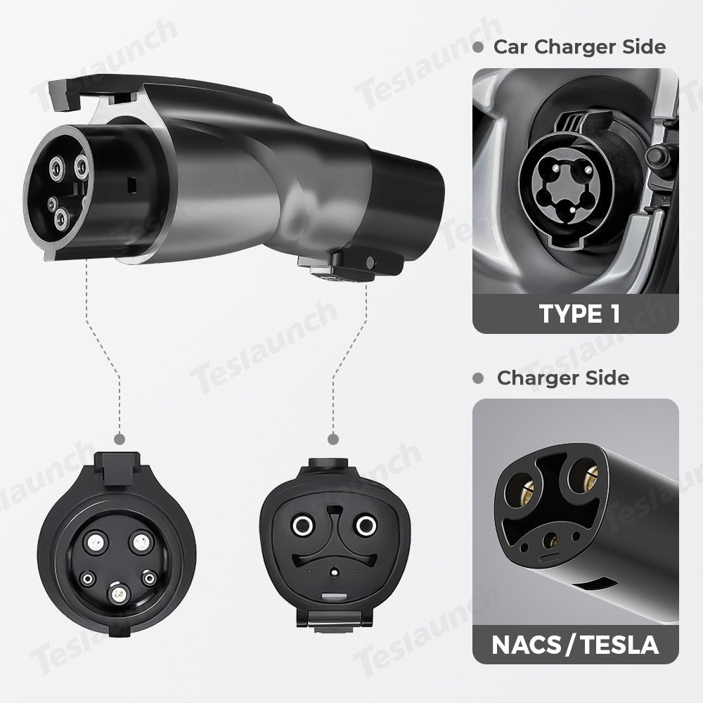 Tesla to J1772 Adapter for Tesla Model 3/Y/S/X/Cybertruck - T-Launch