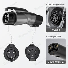 Tesla to J1772 Adapter for Tesla Model 3/Y/S/X/Cybertruck - T-Launch